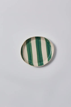 Cabana Stripe Plate - Green
