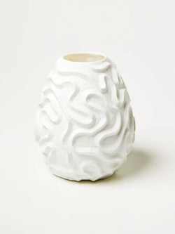 Coral Grove Vase White