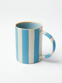 Blue Happy Stripe Mug