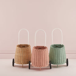 Whether it’s for a trip to the beach or a trolley for the markets, Olli Ella’s Luggy Basket is your perfect companion. Hand-woven from natural Rattan and in a variety of colours, this little luggy will give your lil SuperCool Kid lots of reasons to go shopping, collect shells, toys or store lego!  * Various colours to choose from   * Handmade from natural rattan
