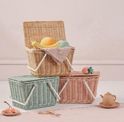 The Kids Piki Basket from Olli Ella are sure to bring smiles of delight to your small adventurer! Available in a spectrum of hues, so choose your favourite colour.  Be it for a picnic, to pack your little one's fave crayons or a keeper of shell's collected on the beach, the Piki baskets will be a firm favourite of any child; big or small. These baskets have sold super quick - so don't waste time snapping one up!   * Fairtrade and handmade with love