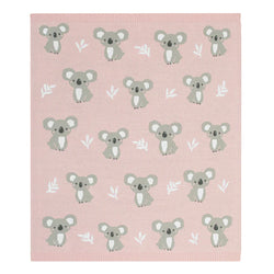 Australiana Baby Blanket - Blush/Koala