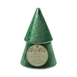 Cypress & Fir 7oz Green Stacked Tree Candle