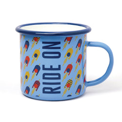Fuel up for your next ride with the stylish Cycling Enamel Mug by Gentlemen's Hardware.  This enamel mug holds up to 16oz of liquid and is perfect for beverages like coffee or tea.  With a fun, cycling-inspired design and beautiful colors, this mug is bound to brighten up your cup collection!  *Size: 4"L x 4"W x 3.5"H *Capacity: 16 fl oz