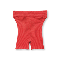 Ribbed Bike Short - Port Red