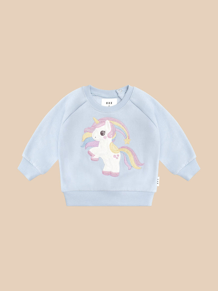 Rainbow Unicorn Sweatshirt - Ice Water