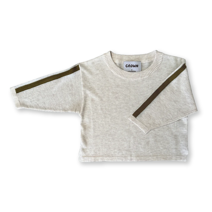 LS Stripe Tee - Coconut