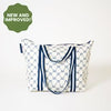 Navy Horseshoe Medium Zip Tote