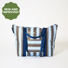 Oxford Stripe Medium Zip Tote