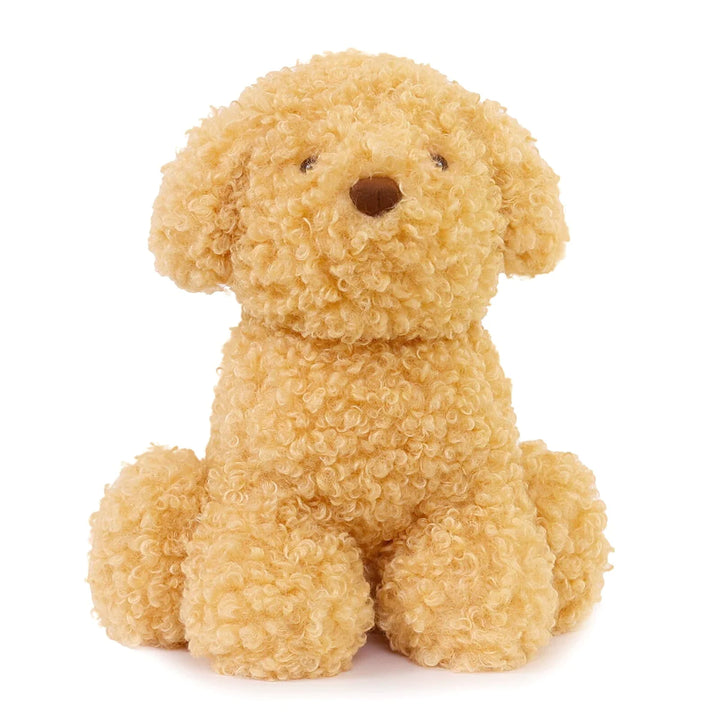 Cuddles welcome for the irresistibly cute Lucky Labradoodle Huggie Toy by O.B Designs.  Each toy comes with a sweet and fun bio, perfect for gifting and a wonderful keepsake.   * Suitable for Ages 0+  * Toy 33 cm long  * Weighted beads in arms, legs & belly  * Interior of toys are recycled material  * 100% Polyester interior and exterior  * Designed by O.B Designs in Byron Bay 