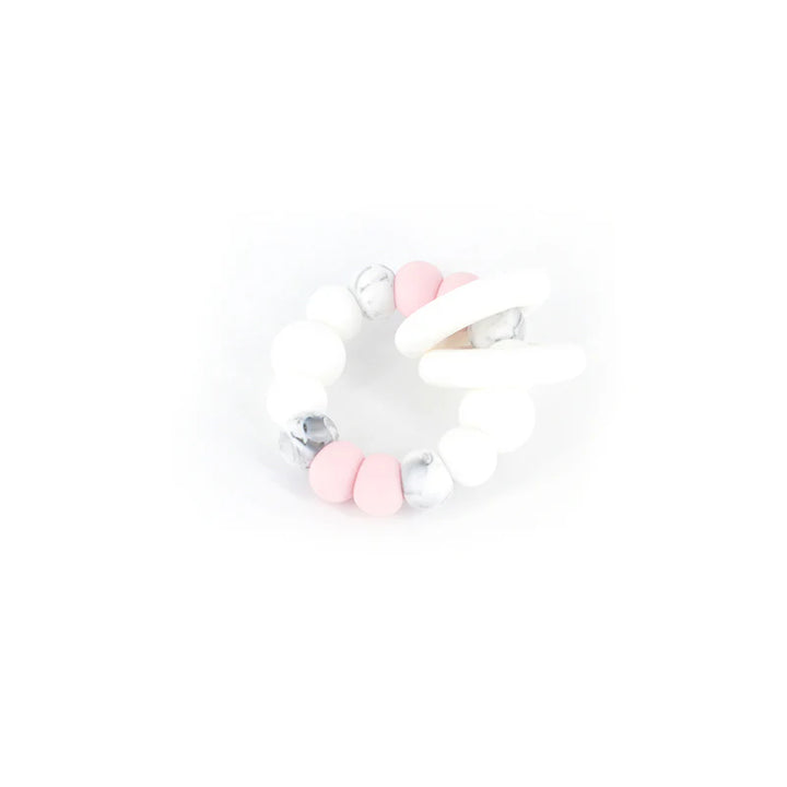 Trio Teether- Marble Pink