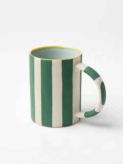 Green Happy Stripe Mug
