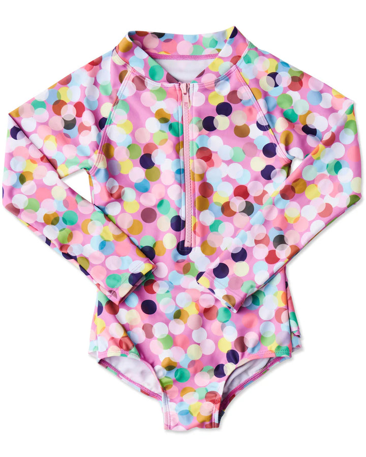 Confetti Pink LS Bathers