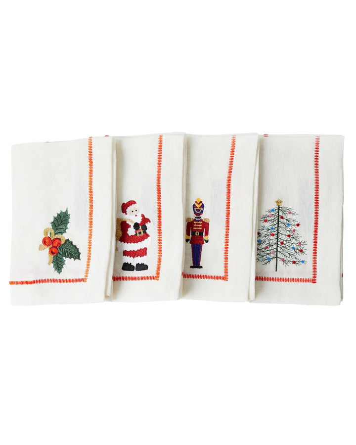 Noel Embroidered 4pc Napin Set