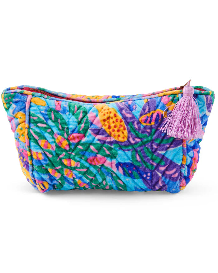 Reef Garden Velvet Toiletry Bag