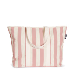 Classic carryall meets cabana cool with the Rosebud Stripe All Day Bag by Base Supply. Crafted from sturdy cotton canvas with a quintessential summer stripe, it's practically perfect in every way.  *100% cotton canvas  *Soft shoulder straps  *Internal zip pocket + Front storage pocket  *Machine washable + Air-dry out of direct sunlight  *Measurements: W (top) 62cm & W (bottom) 45cm/ H 41cm/ D 18cm