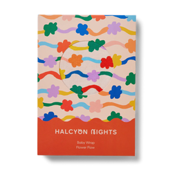 Wrap me up baby! Swaddling has never been so easy with this super soft and stretchy cotton jersey Flower Flow baby wrap by Halcyon Nights.  This super soft stretchy baby wrap can also be used as a lightweight blanket or pram cover and comes with rounded corners.