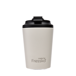 Enjoy your take away coffee, tea or hot chocolate with the Frost bino cup.   This 8 oz reusable takeaway coffee cup with spill proof, lock lid is perfect for the person on the move. 