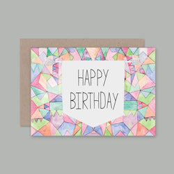 We love this range of illustrated cards by AHD Paper Co.  The Happy Birthday Geometric Card, designed in Australia