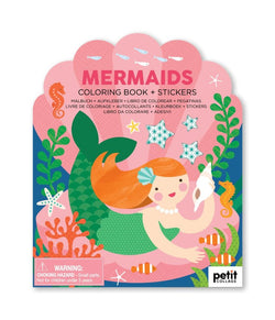 Colour in the beautiful under-the-sea scenes featuring mermaids, dolphins and shipwrecks, and once you're done decorate them with over 100 mermaid-themed stickers!