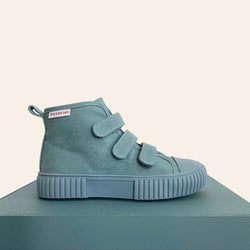 We are obsessed with the Blue OG High Top Piccolini shoes for our little ones!
