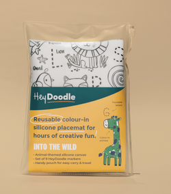 All Supercool kids will love heading Into The Wild with this reusable silicone placemat from HeyDoodle!