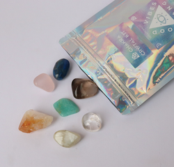 Spread the Good Vibes and live your best life with this Chakra Crystal Pack by Good Vibes Gang. Each chakra has a matching crystal designed to encourage that Chakra to shine brightly! Responsibly sourced crystals blessed with reiki and good vibes hand packed in Melbourne, Australia.