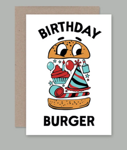 Who doesn’t love a good birthday burger card?  This design is by TRISTAN KERR for our friends at AHD PAPER CO.