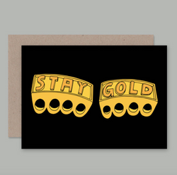 We love the Stay Gold Card by AHD Paper Co
