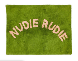 Do you have a Nudie Rudie in your house? Then, you might need this bath mat by Sage x Clare! Cheeky ‘Nudie Rudie’ text adorns this tufted bath mat, adding a daily dose of fun to your bathroom.