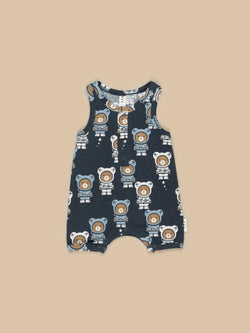 Astro Bear floats across this sleeveless romper. Made from premium organic cotton jersey, so its super soft and snug on your little ones skin!
