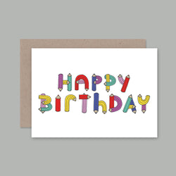 Happy Birthday Pencil Card