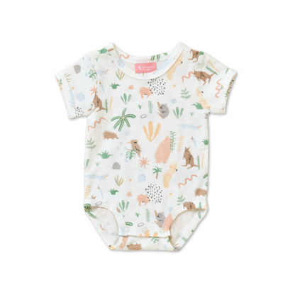 The Outback Dreamers Onesie from Halcyon Nights is full of native animals and plants. 