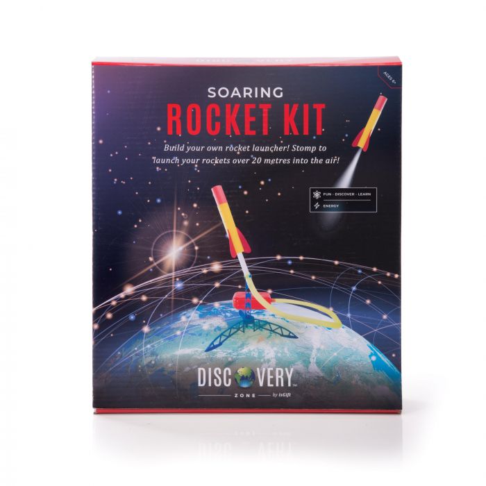 So simple to build and hours of fun. Your Supercool kid will have so much fun by stomping to release the rocket and sending it soar up to 20m into the air, while learning about the science of reaction propulsion.