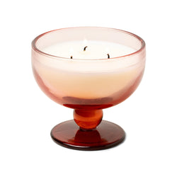 Uplift the atmosphere of any room with this Saffron Rose Glass Goblet Candle from Paddywax