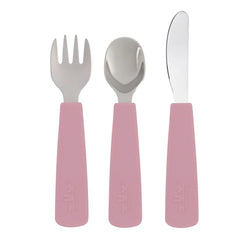 The We Might Be Tiny Cutlery Set is exactly what your little explorer needs to feel in charge and rock dinnertime like a superstar self-feeder in the making.
