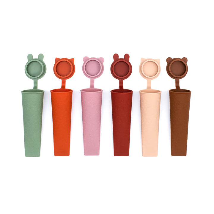 Popsicles are great, but sometimes warm summer days and small hands ask for a mess-managing alternative that keeps the melting moments in check.  The Retro Pop Tubies are the splash of colour every warm summer day needs  Each flexible and non-stick Tubies Set comes with 2 bear, cat and bunny Tubies.  *Made from non-toxic, food-grade silicone  *Microwave, oven and freezer-safe (-40°C to 230°C).  *Proudly designed by We Might Be Tiny in Australia